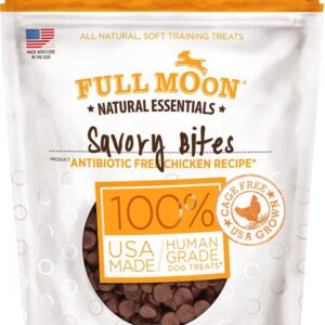 Full Moon All Natural Human Grade Chicken Savory Bites Dog Treats, 16-oz bag