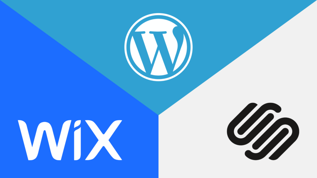 image showing wordpress wix and cms logo